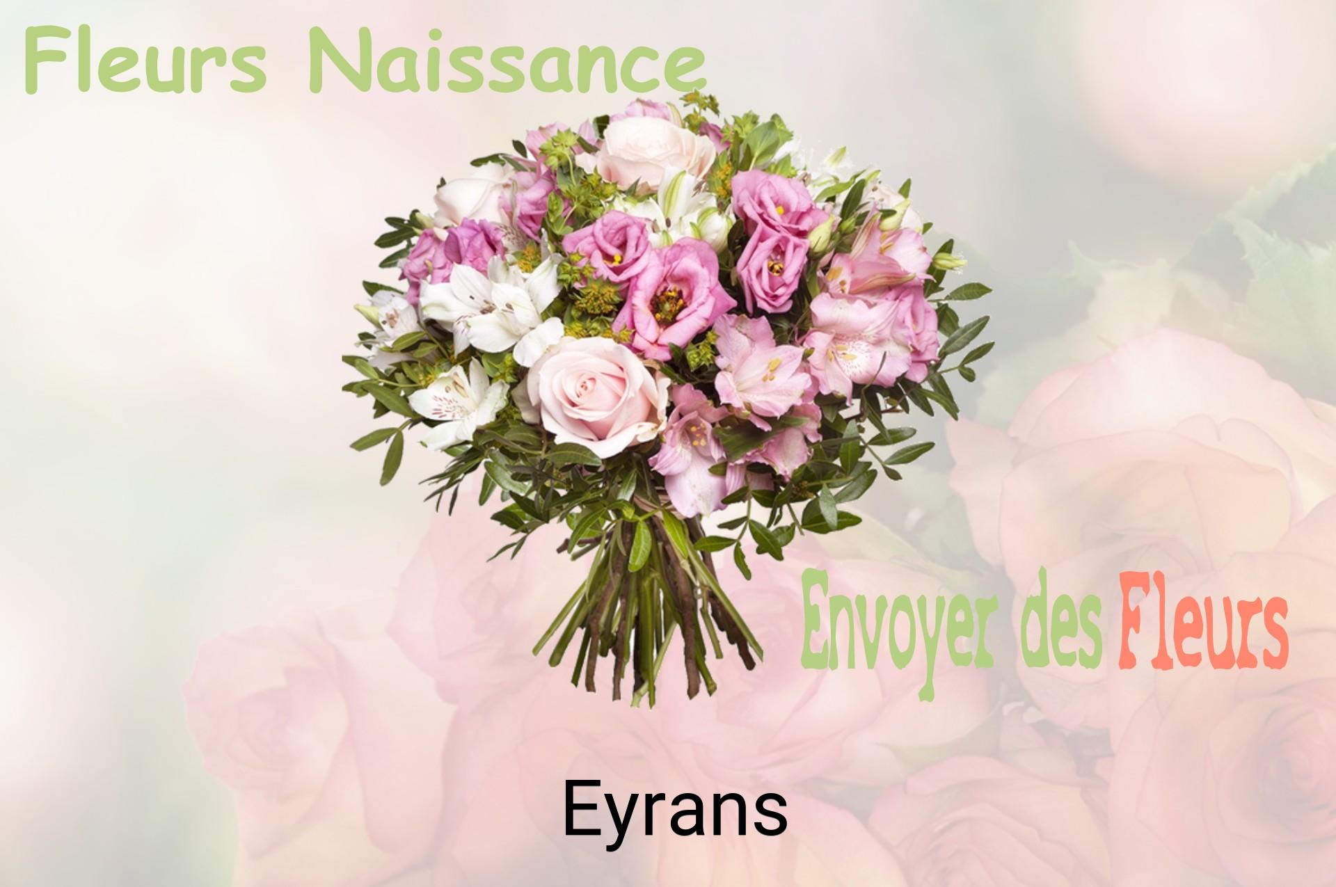 Bouquet de fleurs de naissance livré à Eyrans